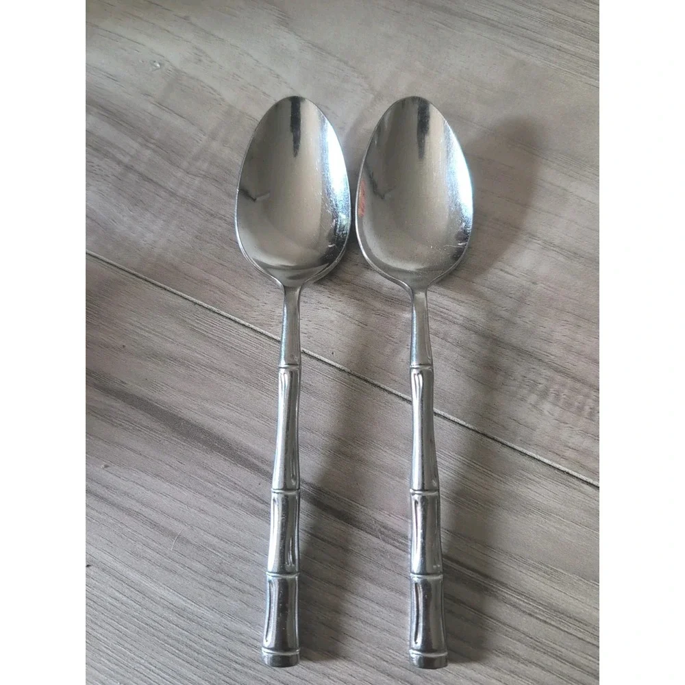 Rebacraft Regal Bamboo Stainless Dinner Spoons Set of 2